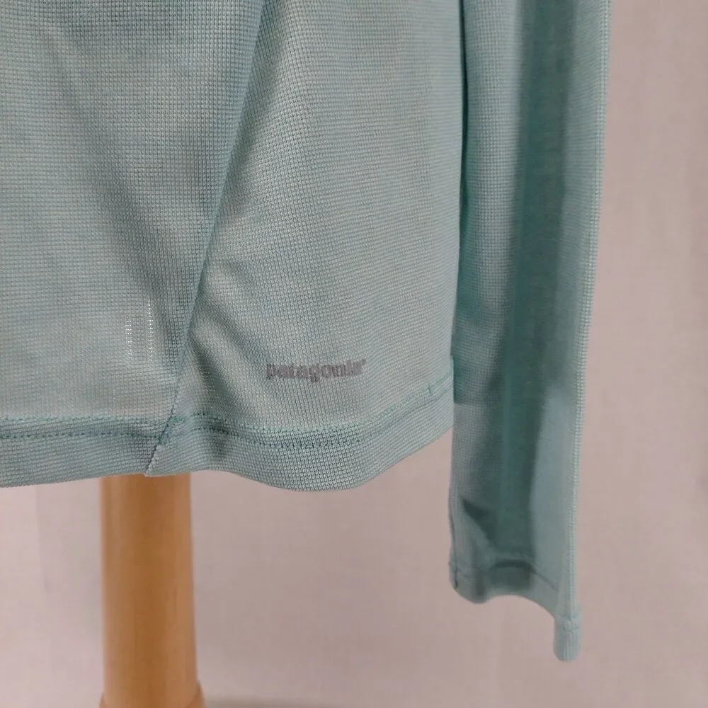 Patagonia Capilene 2 Lightweight LS half zip pullover blue/ green SZ XL - Picture 5 of 7